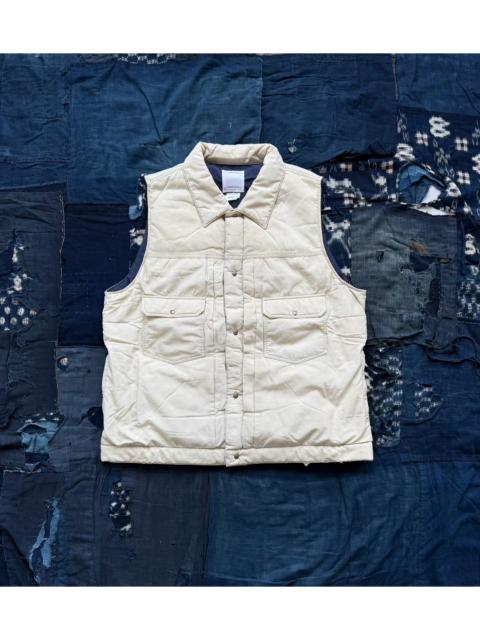 visvim visvim 101 DOWN VEST (OVERDYE) IVORY