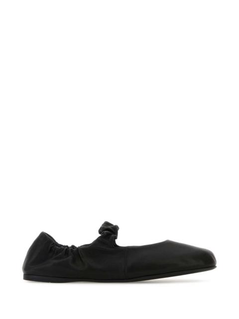 Miu Miu Miu Miu Women Black Nappa Leather Ballerinas