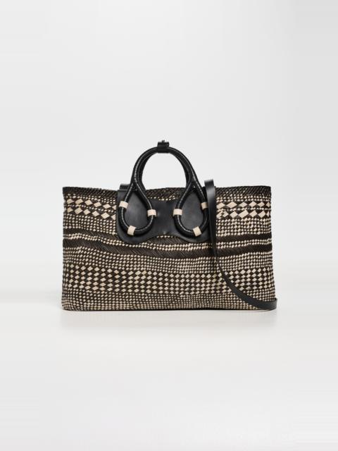 Johanna Ortiz Black Swaying Silhouettes Mini Tote Bag