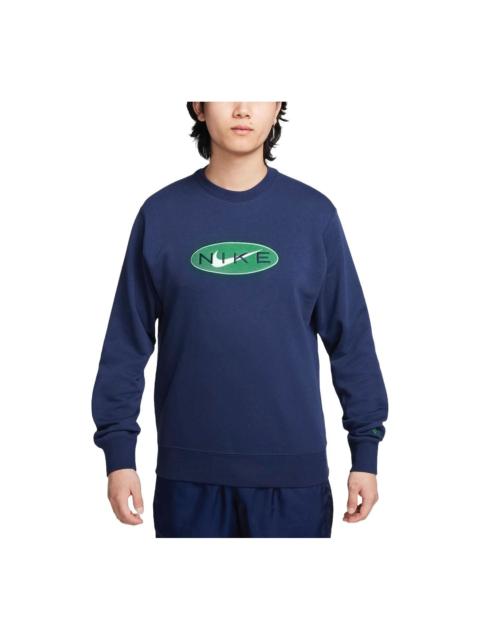 Nike Nike Sportswear French Terry Crewneck Sweatshirt Asia Sizing 'Midnight Navy' FZ4729-410