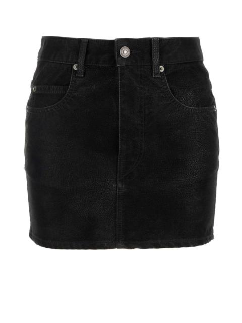 Isabel Marant Étoile Isabel Marant Etoile Women Black Synthetic Leather Kimmy Mini Skirt