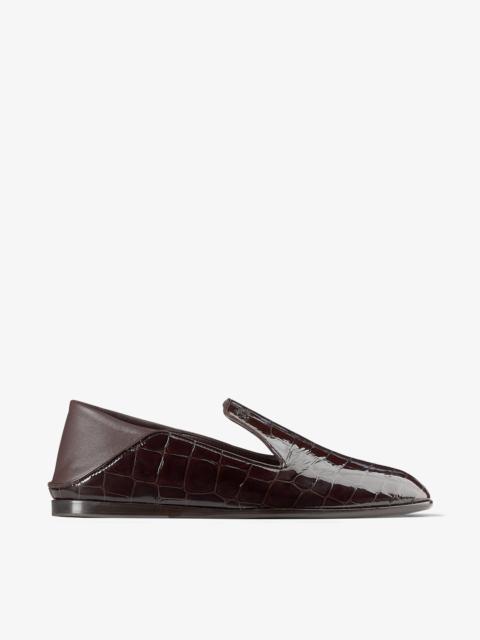 JIMMY CHOO Eliot Slipper
Sambuco Croc-embossed Leather Slippers