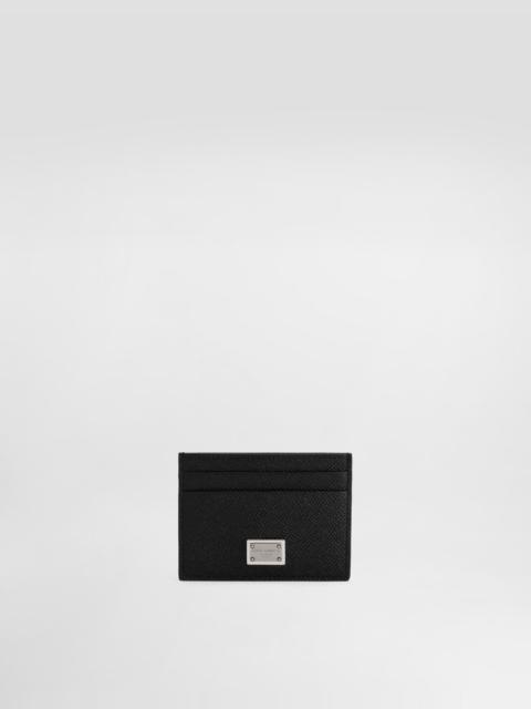 Dolce & Gabbana Calfskin card holder with branded plate