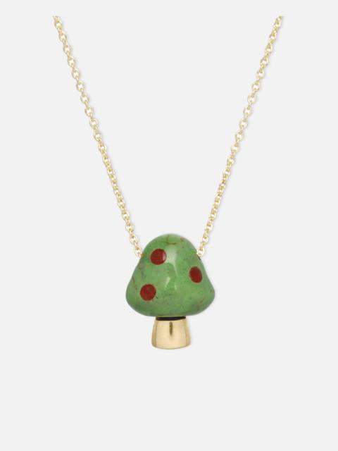 ALIITA AMANITA GREEN W/ RED POIS NECKLACE