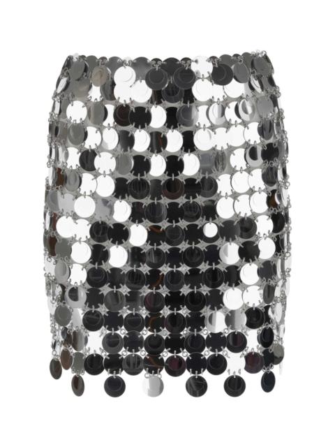 rabanne Rabanne Women Silver Maxi Sequins Mini Skirt