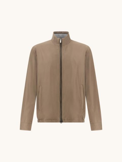 Paul & Shark TYPHOON® SILK BLOUSON WITH AQUALEATHER SUEDE DETAILS
