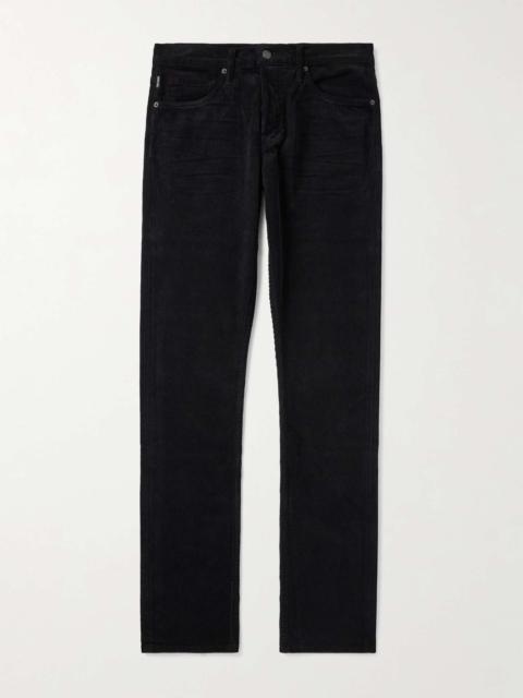 Slim-Fit Cotton-Blend Corduroy Trousers
