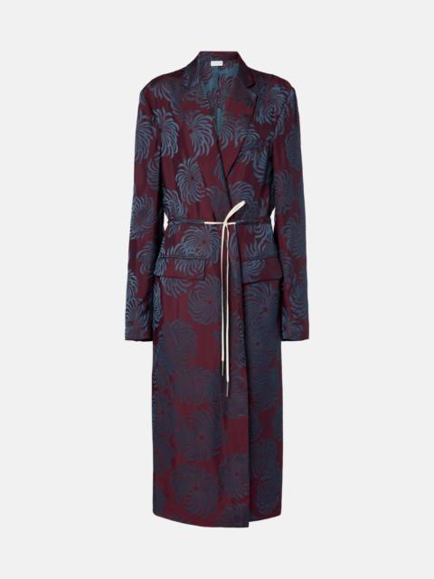 Dries Van Noten Printed wrap coat
