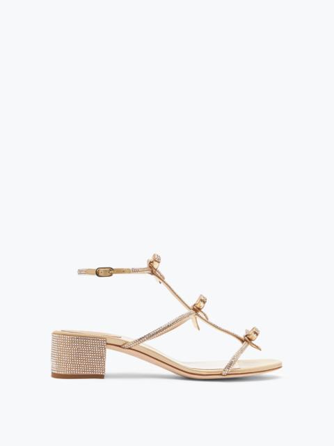 RENE CAOVILLA Caterina Crystal Beige Sandal 40