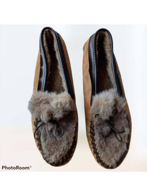 Other Designers Kangaroo Fur Lined Leather Moccasins 8/9