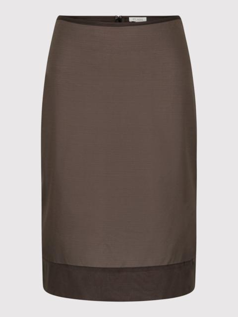 ST. AGNI Transparent Skirt - Black Olive