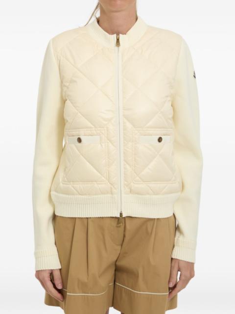 Moncler Moncler Women Wool And Nylon Padded Cardigan