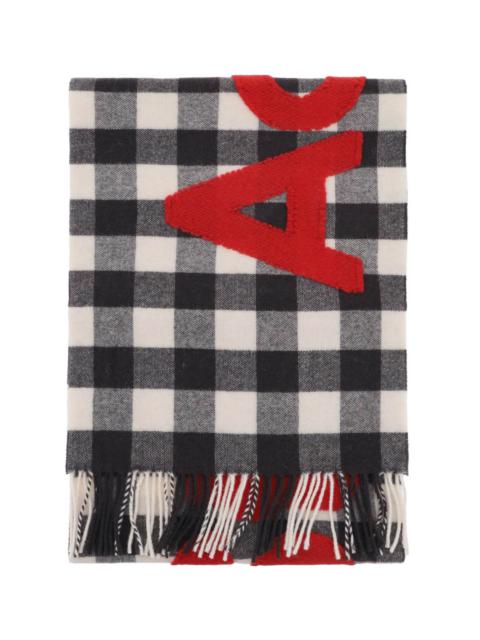 Acne Studios "Checked Scarf With Logo Pattern" Women
