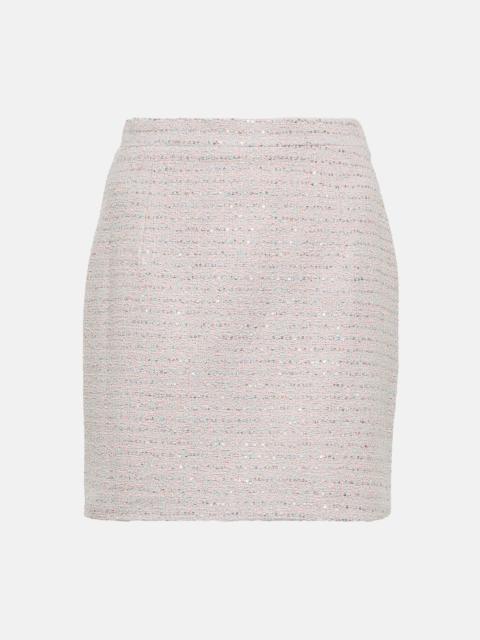 Alessandra Rich Embellished tweed miniskirt