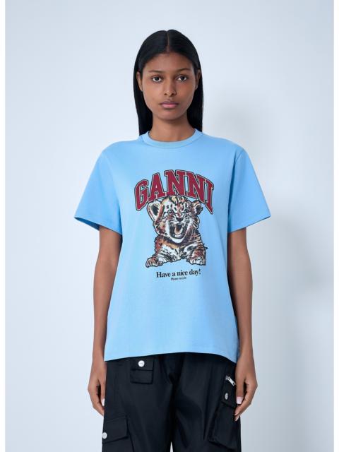GANNI Ganni Women Logo Motif T-Shirt