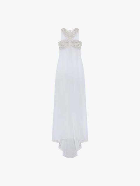 Givenchy EVENING DRESS IN CREPE SATIN WITH CRYSTALS AND PEARLS