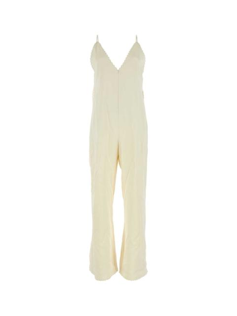 Jil Sander Women Ivory Satin Jumpsuit