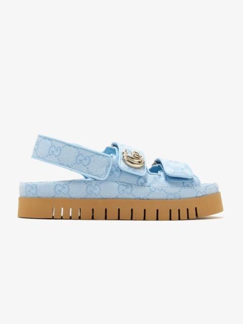 GUCCI Gucci Double G Canvas Sandals