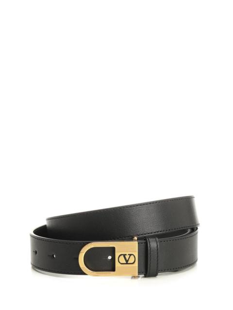 Valentino Valentino Garavani Men Vlogo Signature Leather Belt