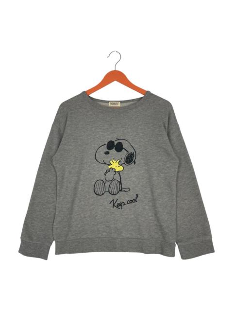 Other Designers Vintage Peanuts Snoopy Big Logo Pullover Crew Sweatshirt