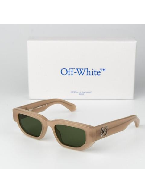 Off-White Off-White GREELEY Women Sunglasses Beige Green Square OERI115 GREELEY 1755 NEW
