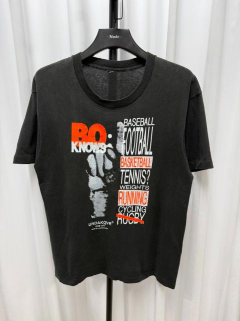 UNDERCOVER UNDERCOVER ONE OFF 2005 SPRING/SUMMER “BO DON'T KNOW RUGBY” Black Short-Sleeve T-Shirt