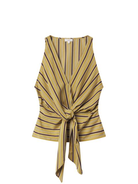 A.L.C. Elle Tie Front Striped Top