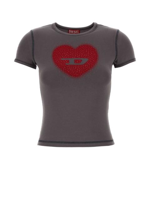 Diesel Diesel Women Purple Stretch Cotton T-Shirt