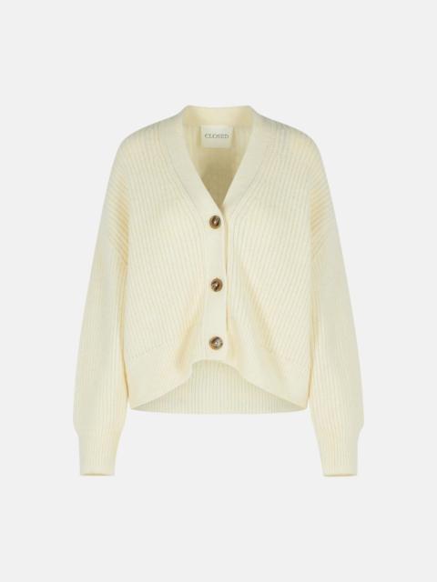 CLOSED IVORY ALPACA BLEND CARDIGAN