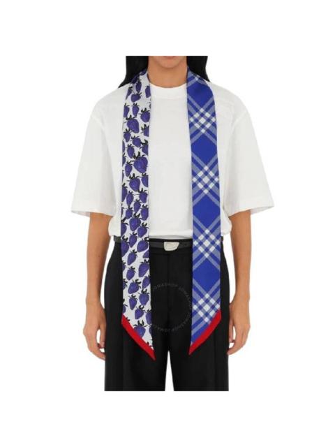 Burberry Strawberry Check Reversible Silk Scarf