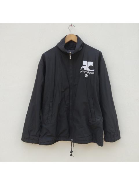 Other Designers Andre Courreges - Vintage Courreges Homme Big Logo Black Winbreaker Jacket