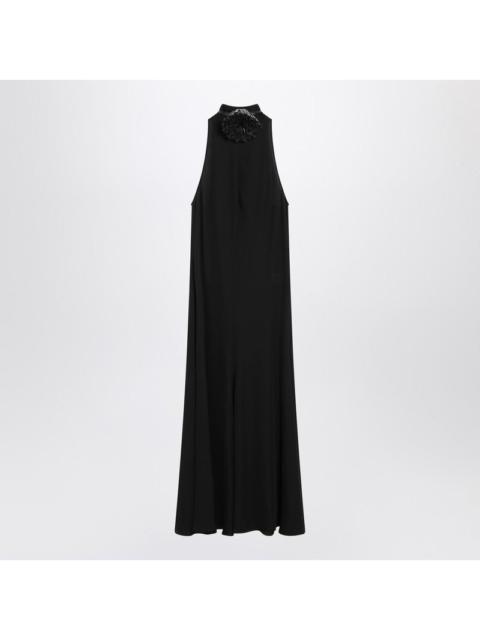 Alaïa Alaia Black Flared Dress With Flower Women