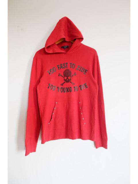 Hysteric Glamour Edge Rupert "Too Fast To Live Too Young To Die" Stud Hoodie