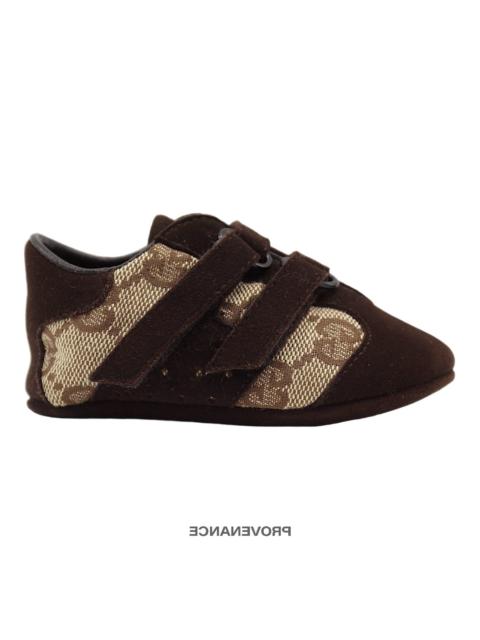 Gucci GG Canvas Suede Velcro Runner Infant - Brown