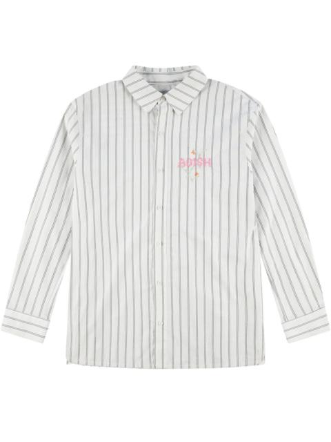 Adish Nafnuf Logo Cotton Striped Shirt 'Off White'
