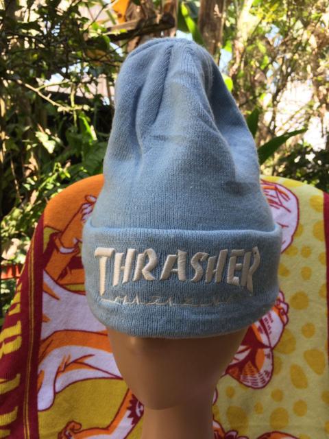 Other Designers Thrasher magazine Skateboarding cuffed navy blue beanie