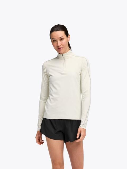 HOKA Women's GlideTech Quarter Zip in Truffle Salt