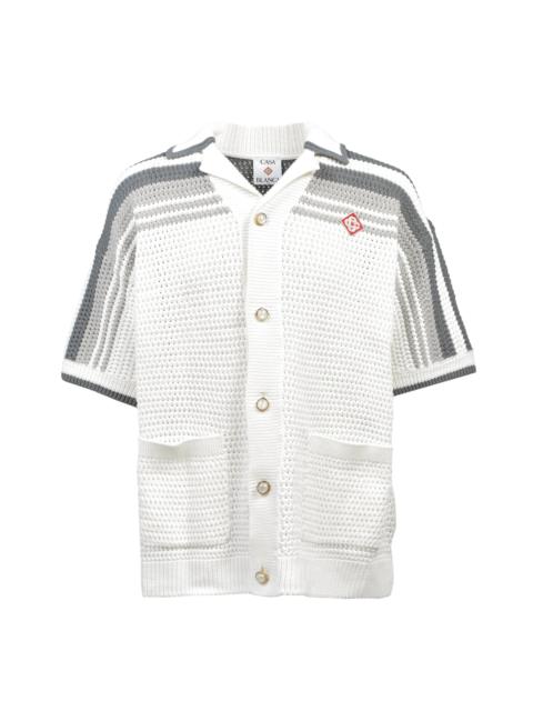 CASABLANCA CROCHET SHIRT / WHT GRY