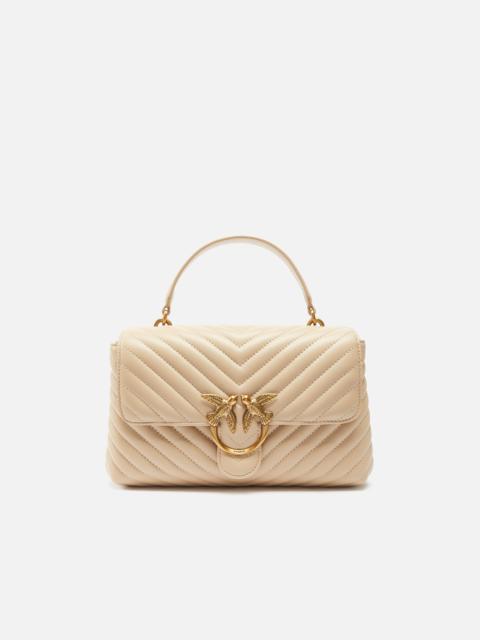 PINKO MEDIUM HANDBAG LOVE BAG PUFF CHEVRON IN NAPPA LEATHER