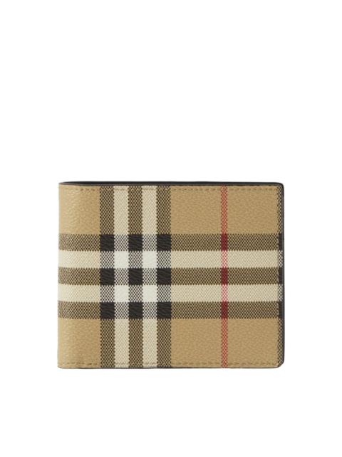Checked bi-fold wallet