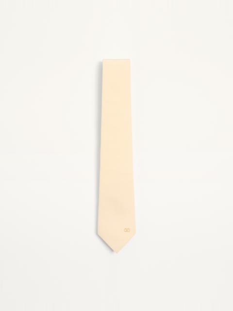 Valentino VALENTIE SILK TIE WITH VLOGO SIGNATURE DETAIL
