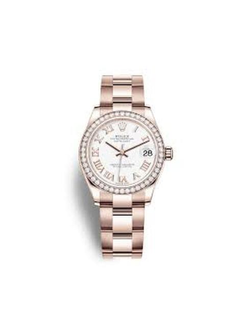 ROLEX Rolex Datejust 31 Automatic White Dial Ladies 18 ct Everose Gold Oyster Watch 278285WRO