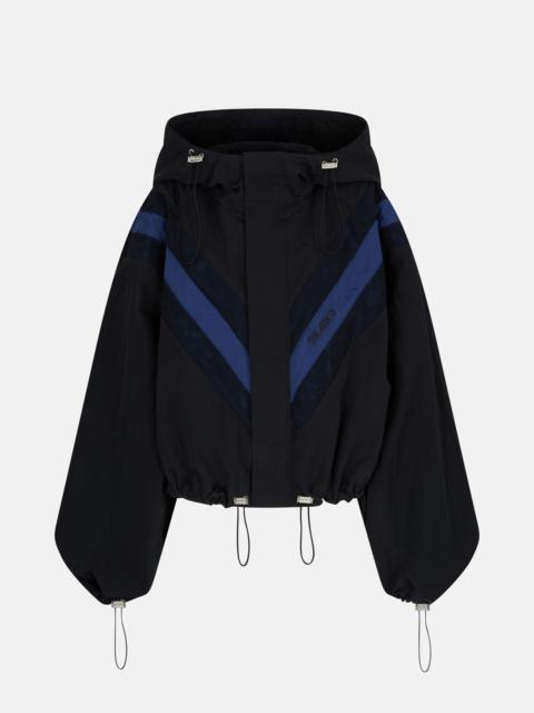 THE ATTICO BLUE AND BLACK BOMBER