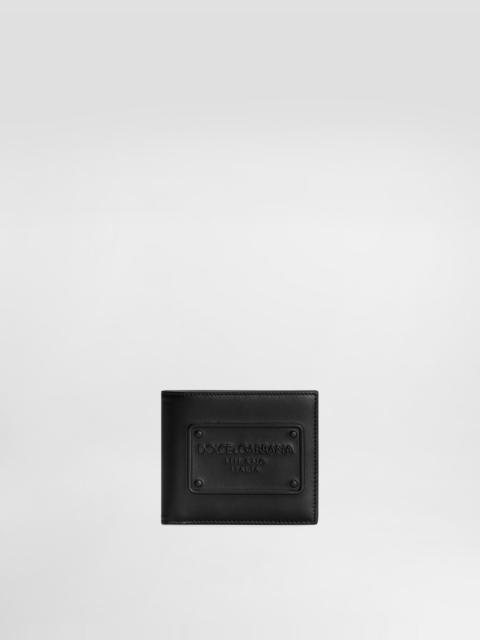 Dolce & Gabbana Calfskin bifold wallet with raised logo