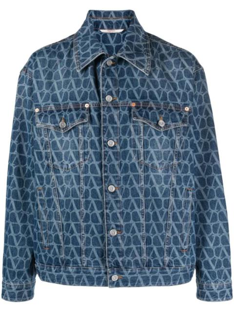 Valentino Man Medium Blue Denim Jacket 4 V3 Dc03 E