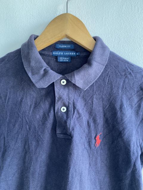  Ralph Lauren Polo Shirt Classic Fit S Navy Red Pony Bolivia 100% Cotton
