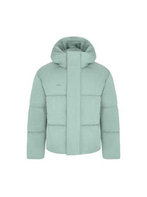 PANGAIA Men’s Flower-Warmth Recycled Nylon Puffer - Eucalyptus Blue