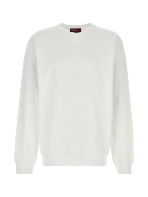 GUCCI White Cotton Sweatshirt