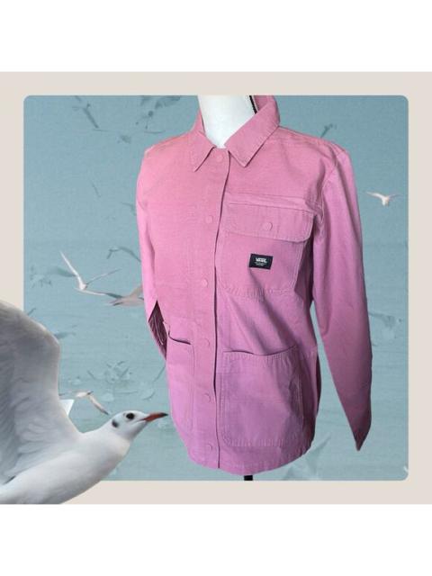 Vans Women Minette Cotton Twill Woven Shacket Jacket Small New NWOT Dusty Rose