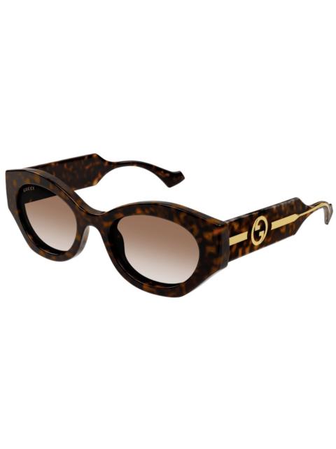 GUCCI Gucci Brown Gradient Cat Eye Ladies Sunglasses GG1553S 002 52